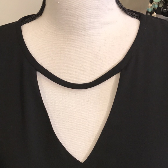 Liz Claiborne Night Black Beaded Formal Top, size 16 - Picture 2 of 11